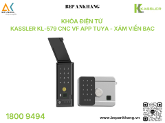 Khóa điện tử Kassler KL-579 CNC VF App Tuya - Xám Viền Bạc